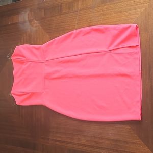 Hot pink strapless dress